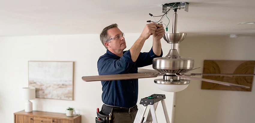 Ceiling Fan Light and Switch Repair in Newark